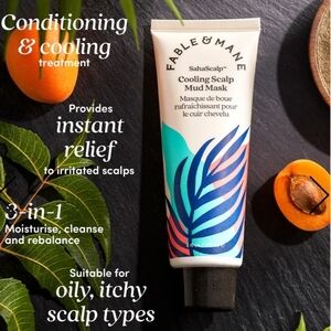 NWT Fable & Mane Cooling Scalp Mud Mask Full Size 6 Fl Oz
